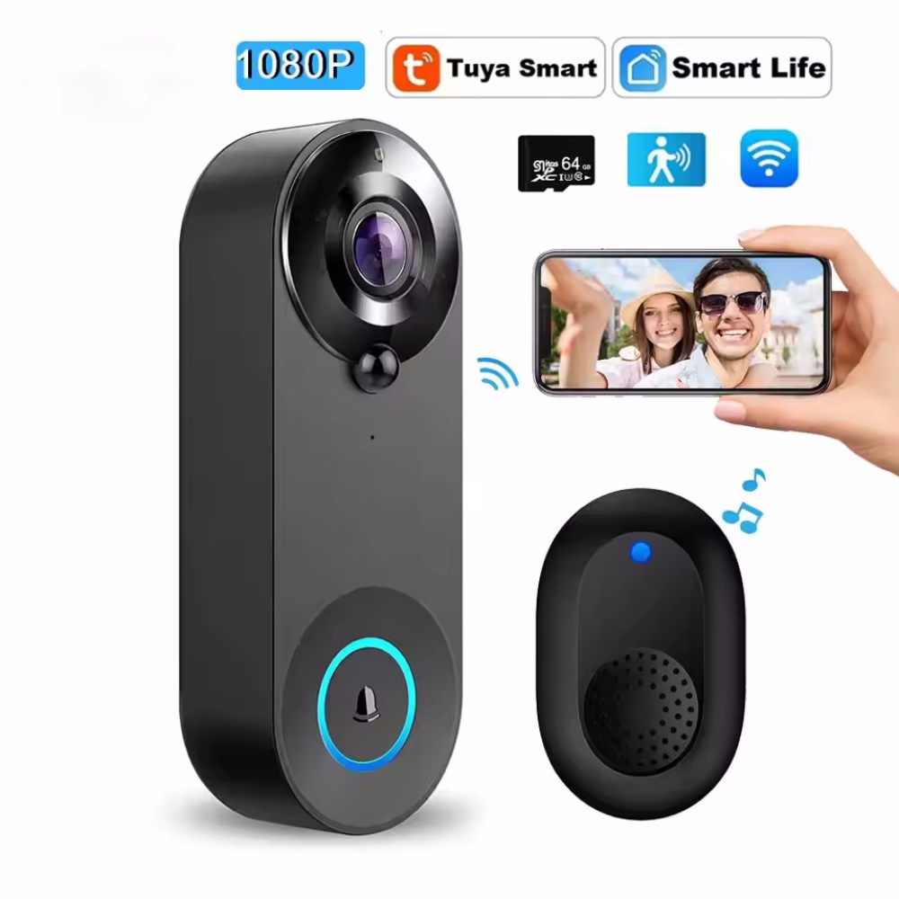 Home Security La - Tuya 1080P Wireless WIFI Doorbell Video
