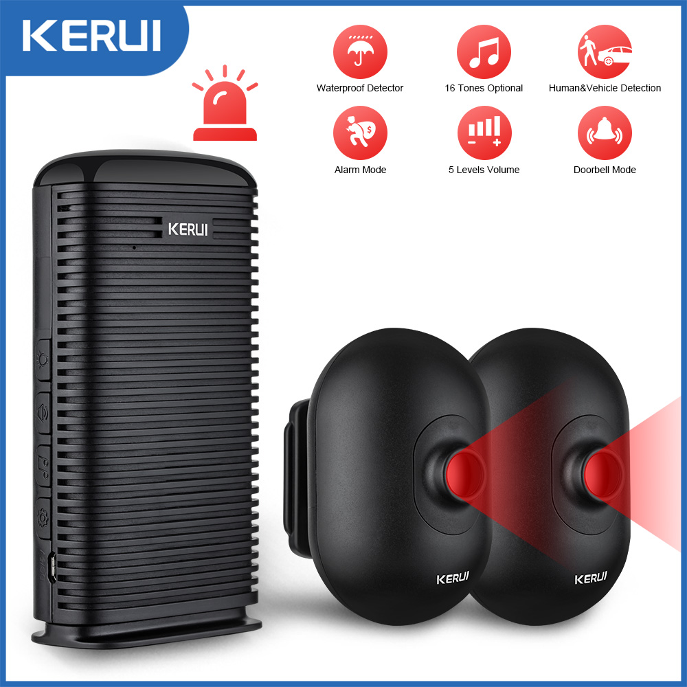 Home Security Yard Sign - KERUI DW9 Garage Alarm Wireless Driveway