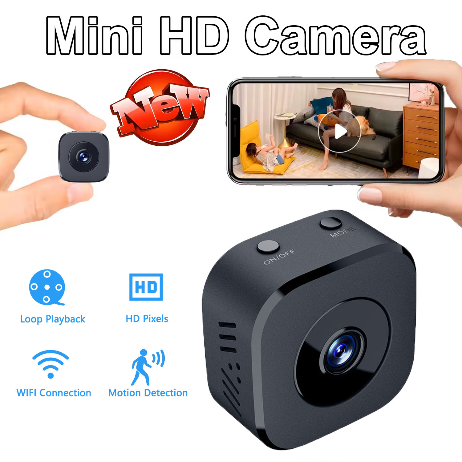 Home Security La - Security Camera 4K Mini Full Color