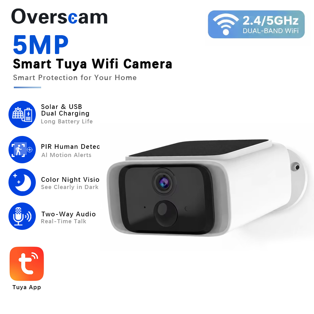 Home Security La - Tuya 5MP Solar Security Camera Wireless