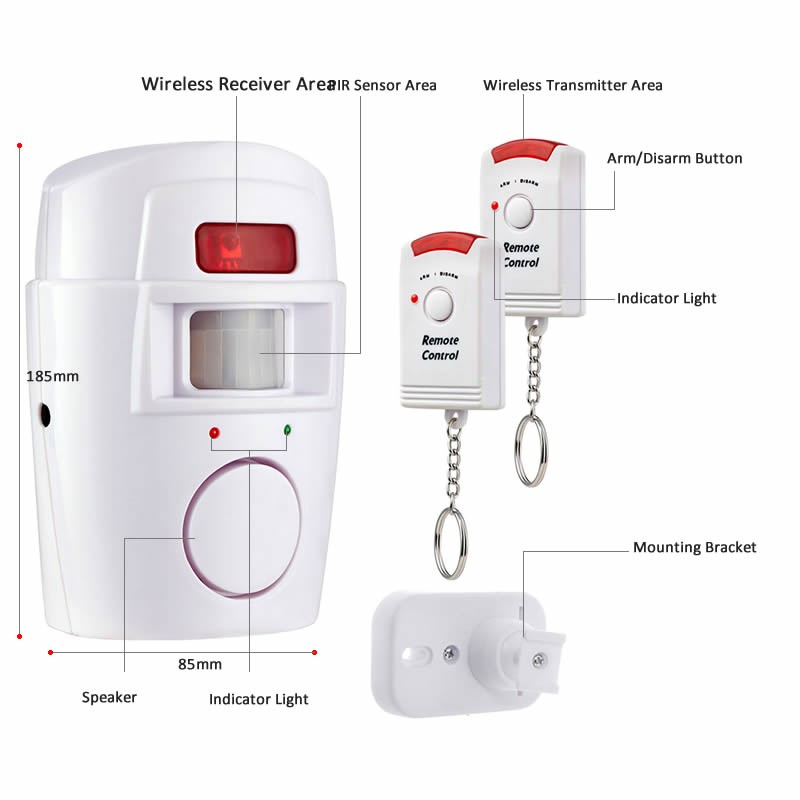 Wireless PIR Motion Sensor Det - Home Security Yard Sign 评论和价格