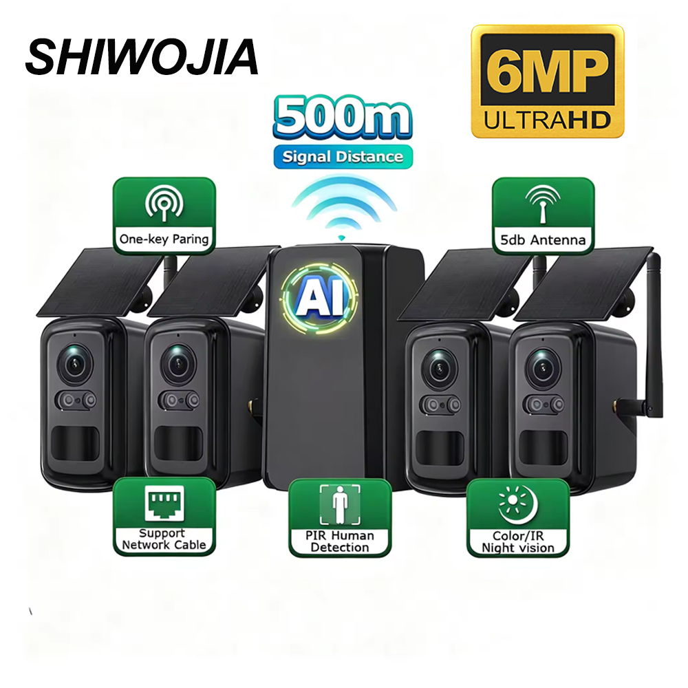 SHIWOJIA 6MP Solar Security Sy - Home Security No Subscription 评论和价格