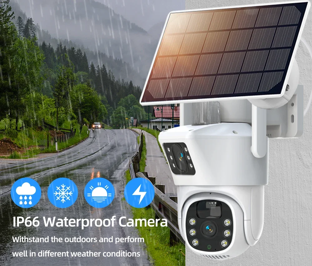 4K 8MP Dual Lens Wifi Solar CC - Home Security Kit With Camera 评论和价格