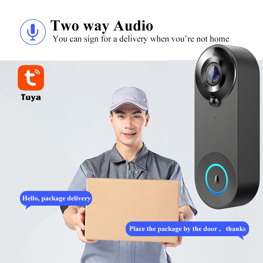 Tuya 1080P Wireless WIFI Doorb - Home Security La 评论和价格