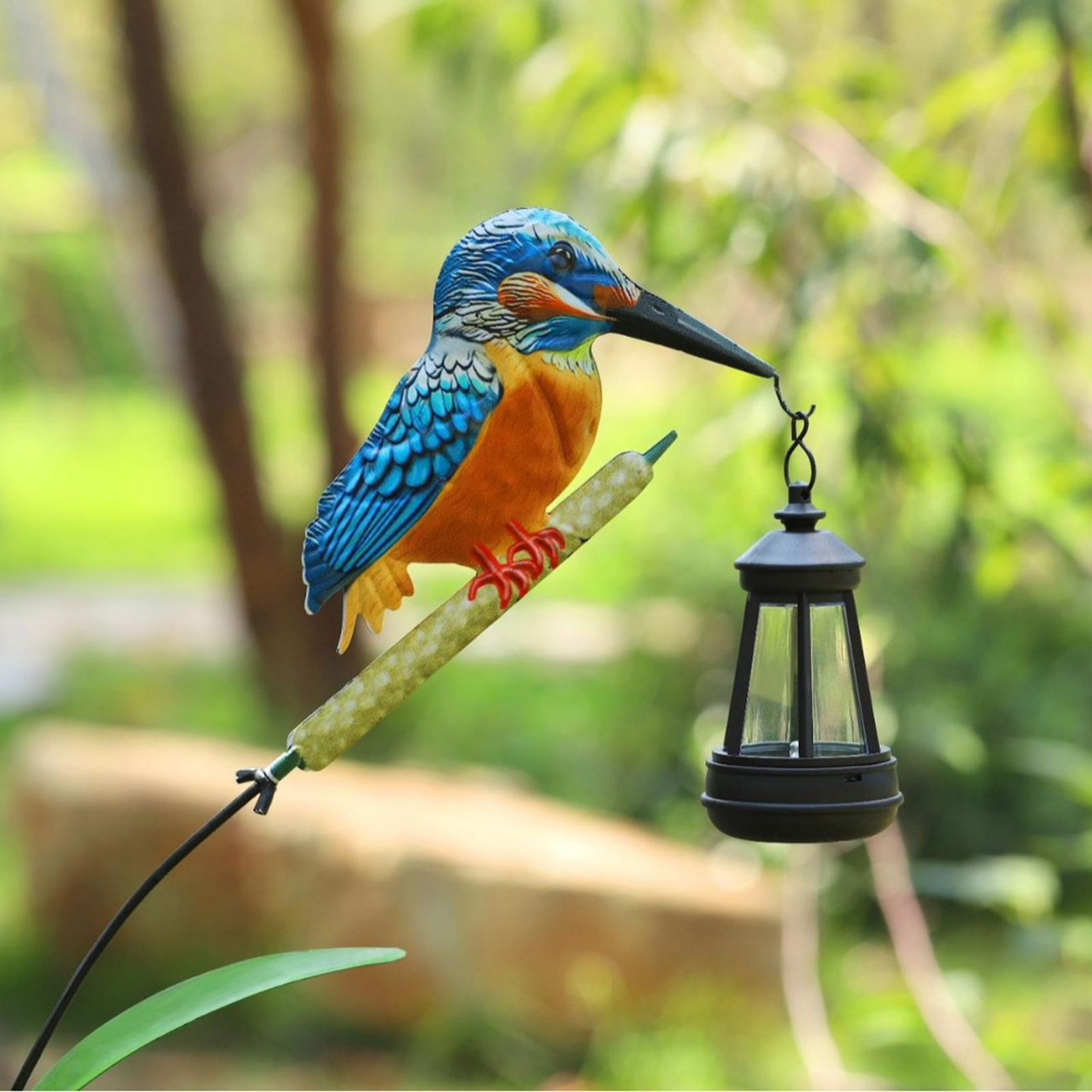 Solar Powered Kingfisher Light - Home Security Yard Sign 评论和价格
