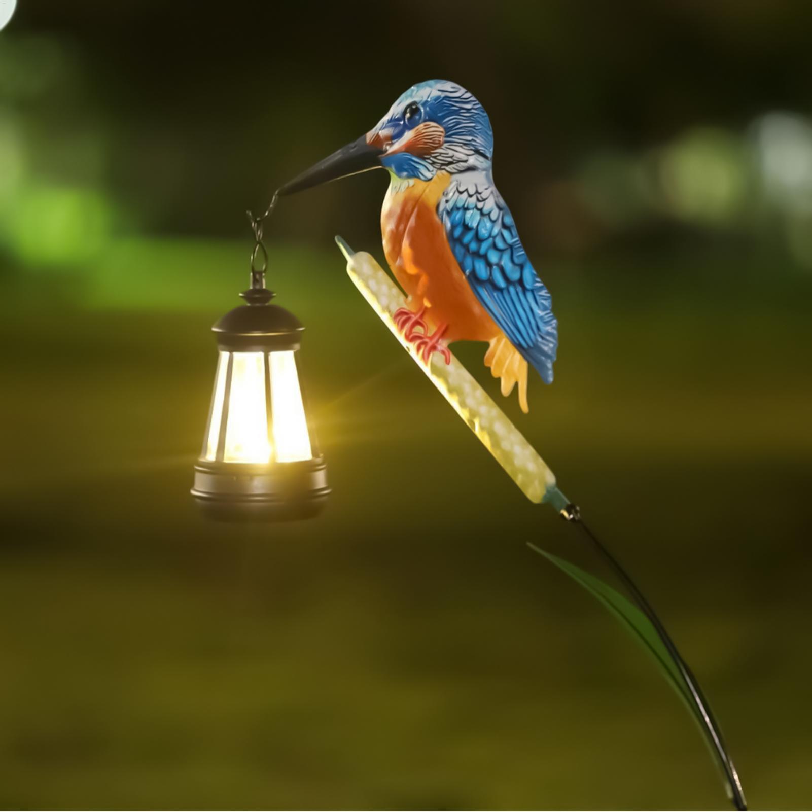 Solar Powered Kingfisher Light - Home Security Yard Sign 评论和价格