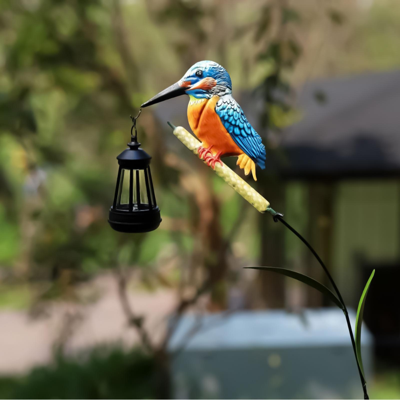 Solar Powered Kingfisher Light - Home Security Yard Sign 评论和价格