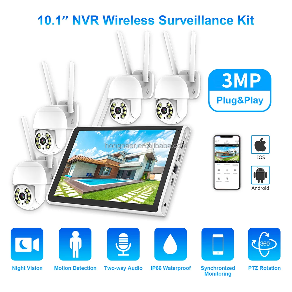 2026 Hongnaer 3MP 4 Channel Wi - Home Security And Cctv 评论和价格