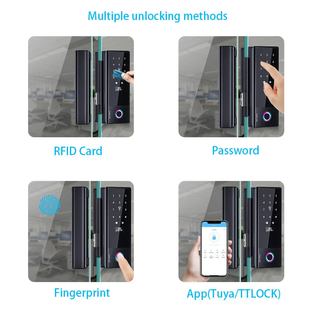 Ttlock Ble Glass Door Lock Sma - Door Lock Smart Keypad 评论和价格