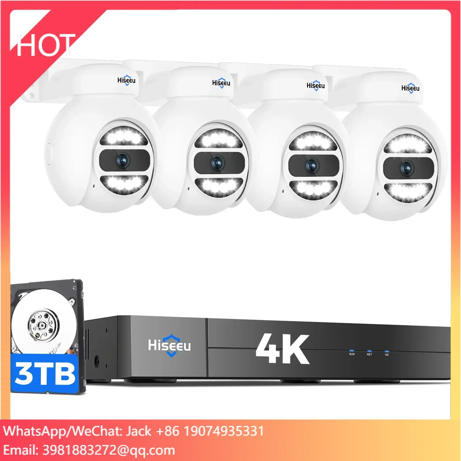 Hiseeu Automatic Tracking 5mp  - Home Security Kit With Camera 评论和价格