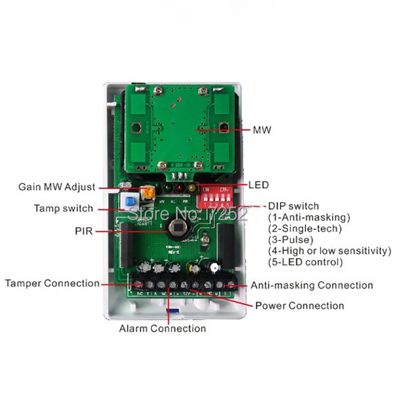 1/3pcs Wired Indoor PIR Microw - Pet Immune Pir Sensor 评论和价格