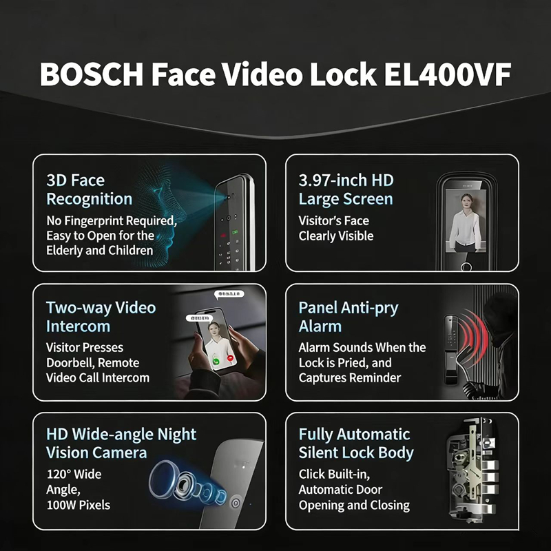 Bosch Smart Lock EL400VF 3D Fa - Door Lock Smart Keypad 评论和价格