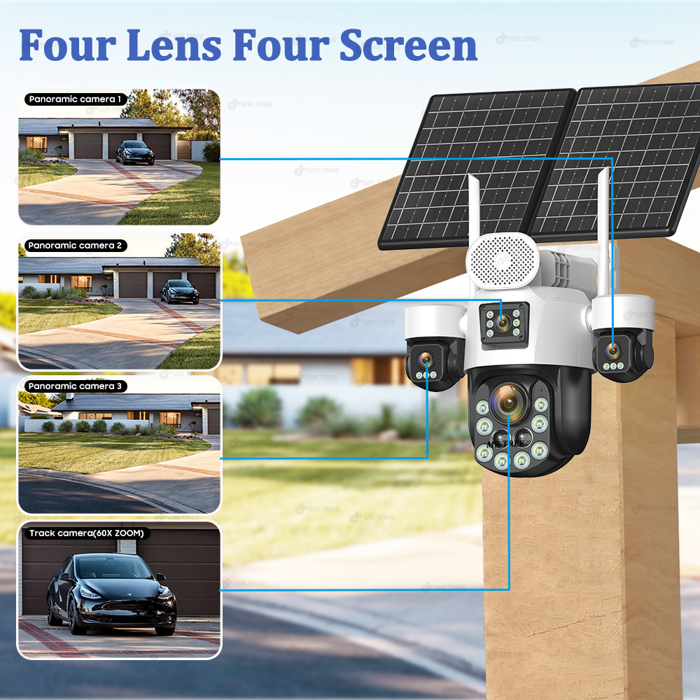 AOV Four Lens Outdoor Surveill - Home Security La 评论和价格