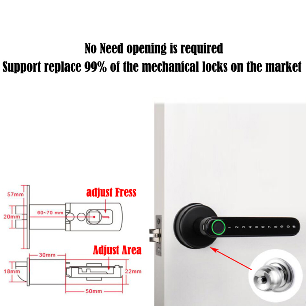 TTLock Smart Bluetooth Fingerp - Door Lock Smart Keypad 评论和价格