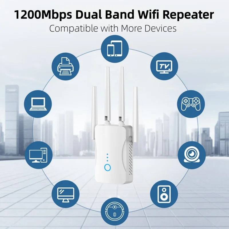 1200Mbps Dual Band WiFi Repeat - Home Security And Internet 评论和价格