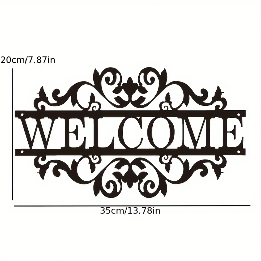 Rustic Metal Welcome Sign with - Home Security Yard Sign 评论和价格