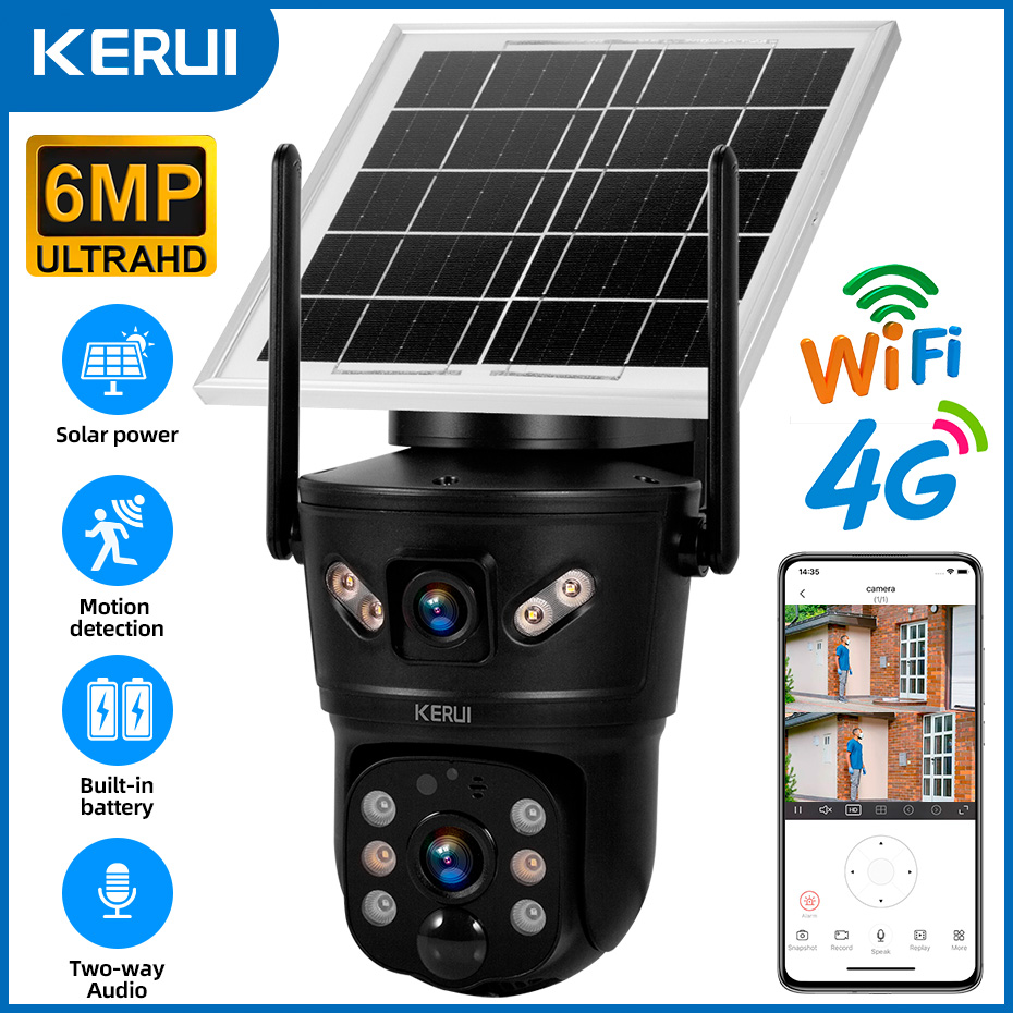 KERUI Outdoor 6MP Solar Camera - Home Security And Cctv 评论和价格