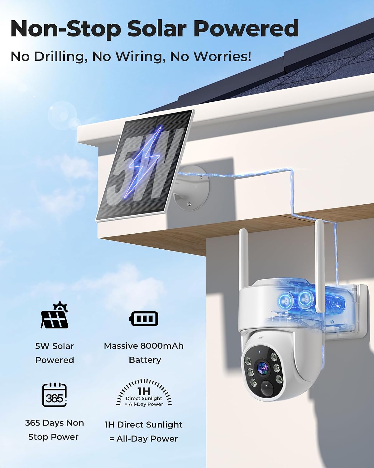 Solar Powered Wireless Outdoor - Home Security No Subscription 评论和价格