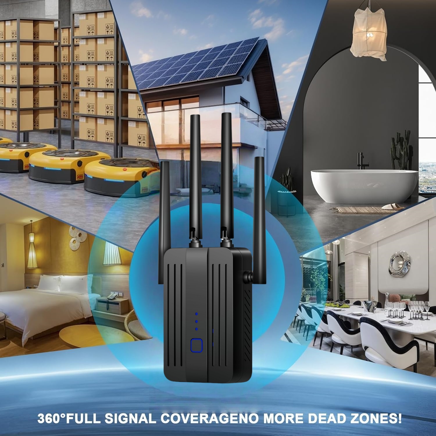 WiFi Repeater Extender 1200Mbp - Home Security And Internet 评论和价格