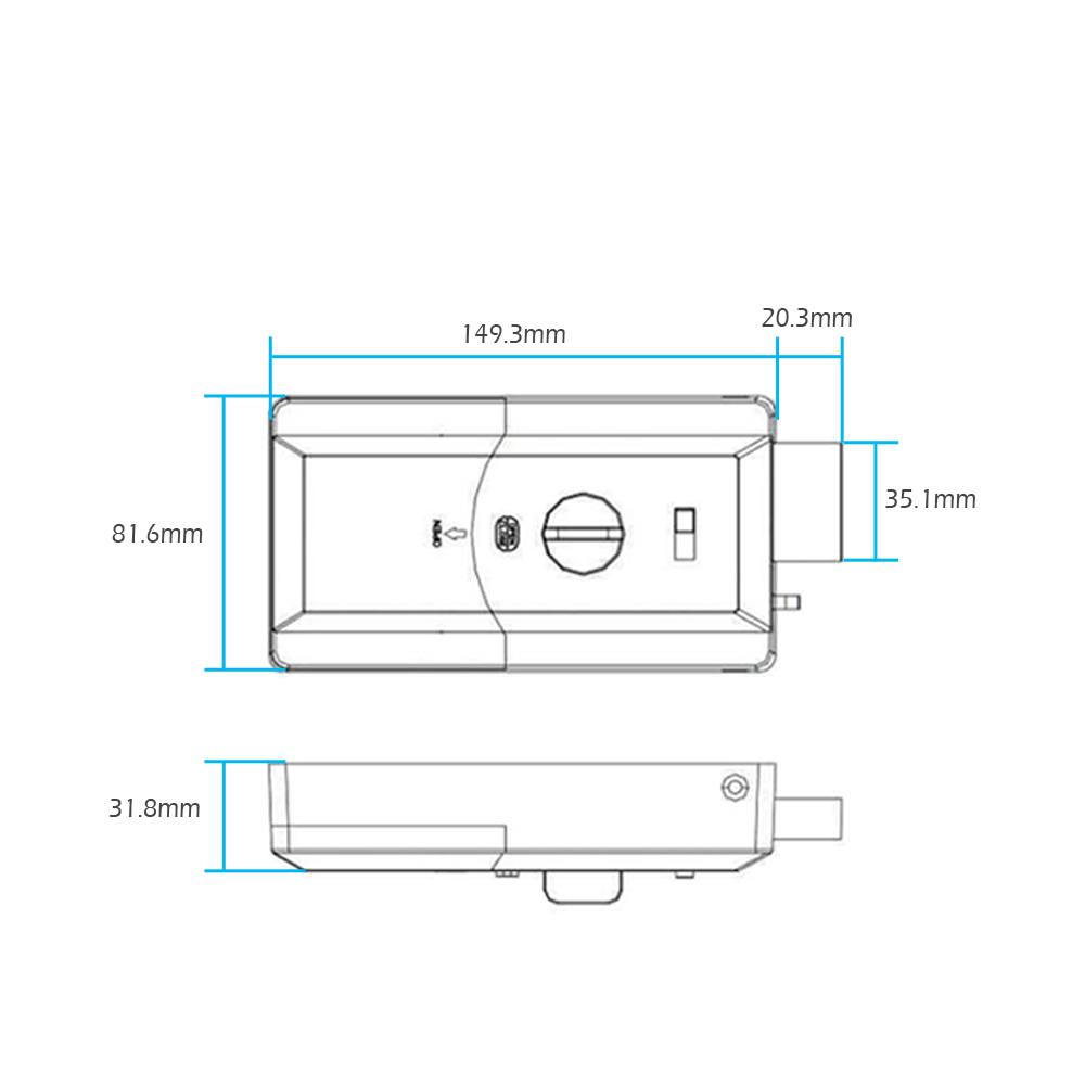 Waterproof Smart door rim lock - Door Lock Smart Keypad 评论和价格