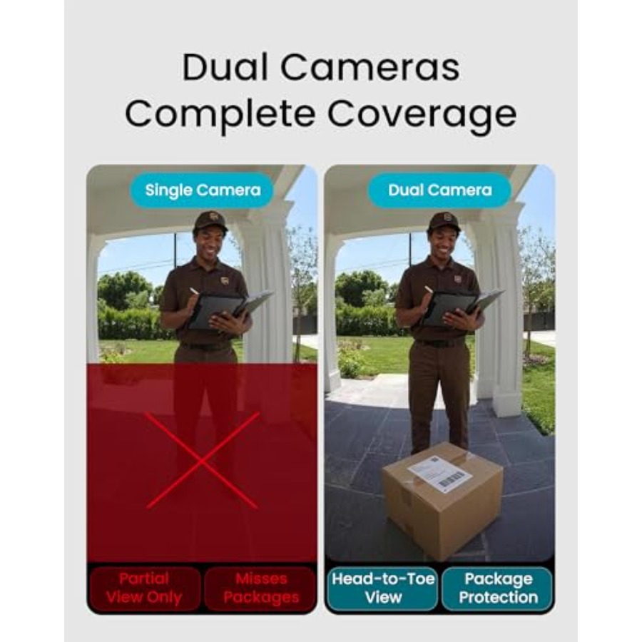 Wireless doorbell camera for h - Home Security No Subscription 评论和价格