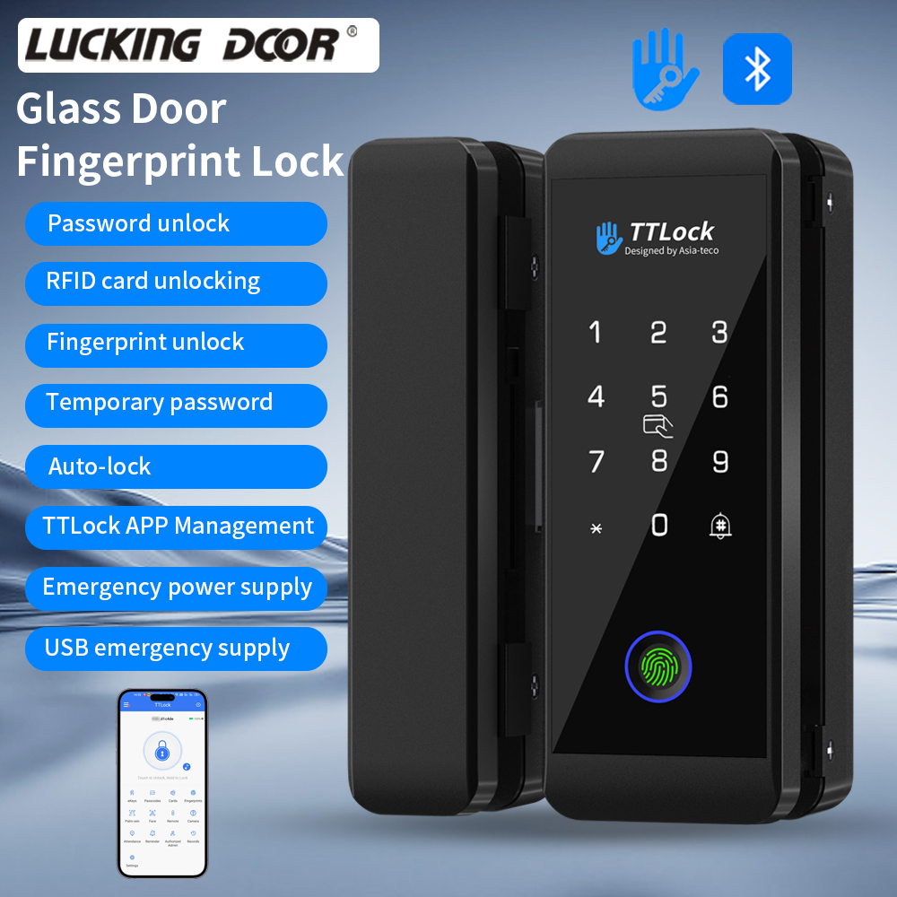 TTLOCK Smart Glass lock Finger - Door Lock Smart Keypad 评论和价格
