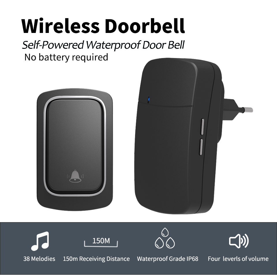 Wireless Doorbell Welcome Chim - Home Security Uk 评论和价格