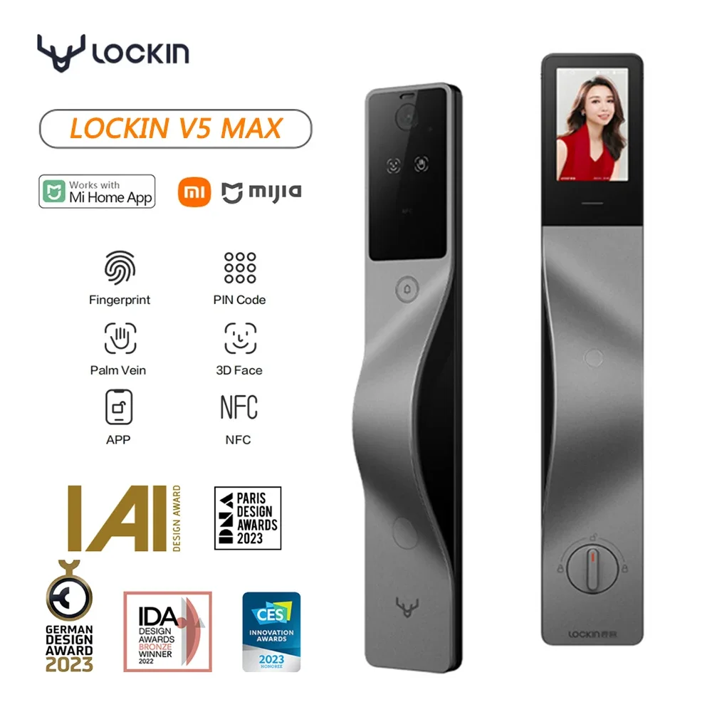 Lockin V5 Max 3D Face Recognit - Door Lock Smart Keypad 评论和价格