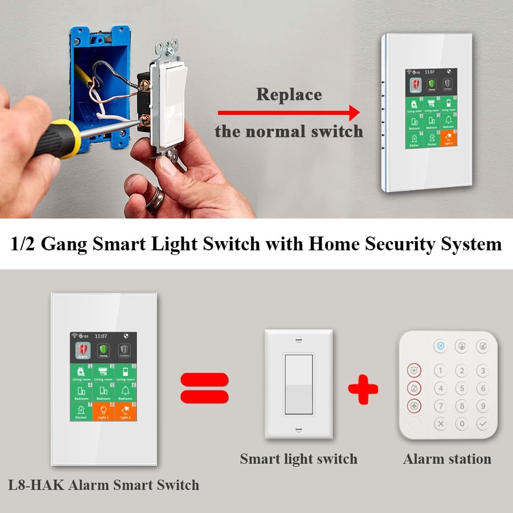Lanbon LCD Smart Switch 433mhz - Home Security Uk 评论和价格