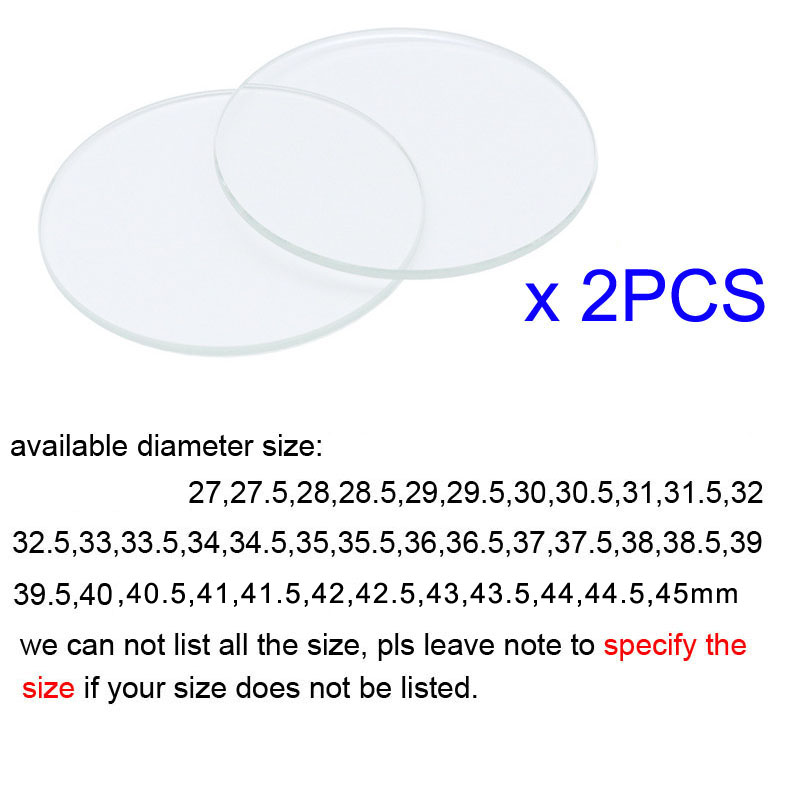 2PCS Mineral Watch Glass 3.0mm - Glass Break Detector 评论和价格